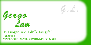 gergo lam business card